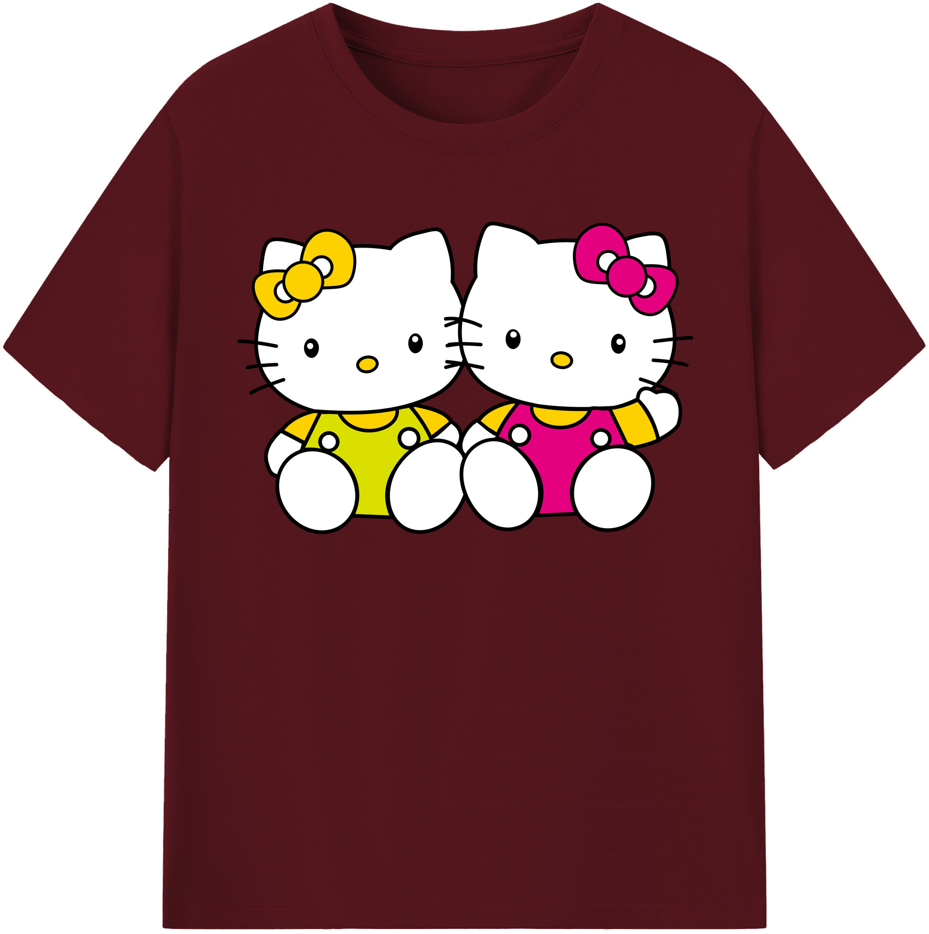 （画像用） Hello Kitty ハローキティ 綿100％半袖Tシャツ（フロントプリント）